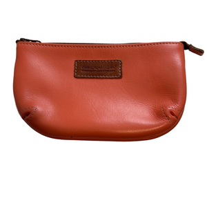 CueroPapel & Tijera Coral Leather Clutch/ Pouch